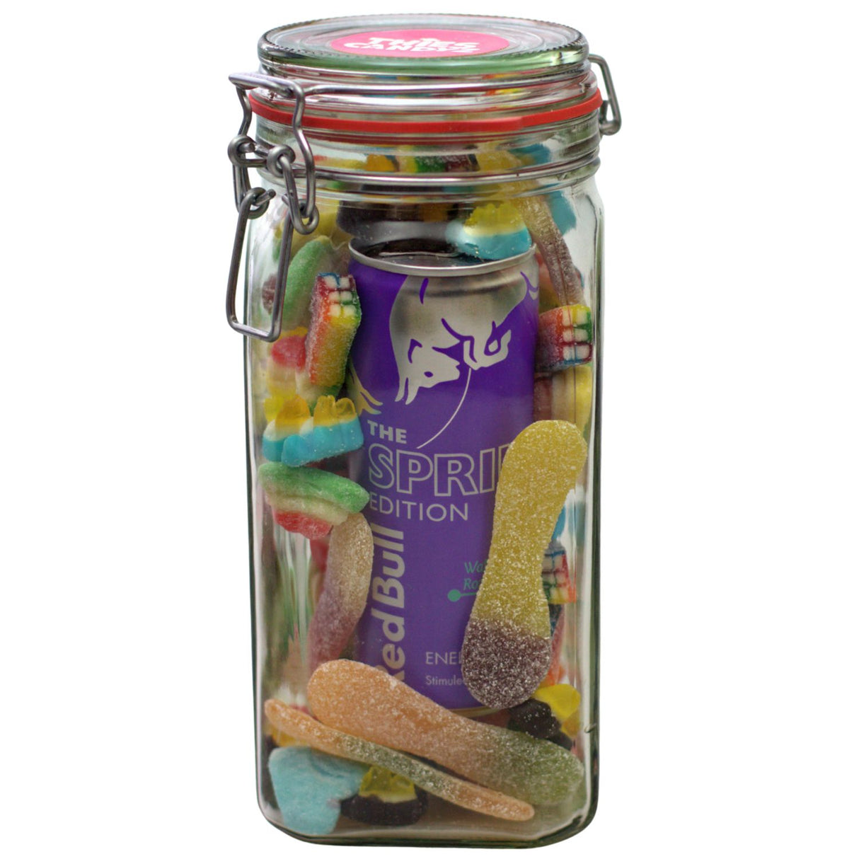 Bocal à bonbons avec Red Bull Purple Edition