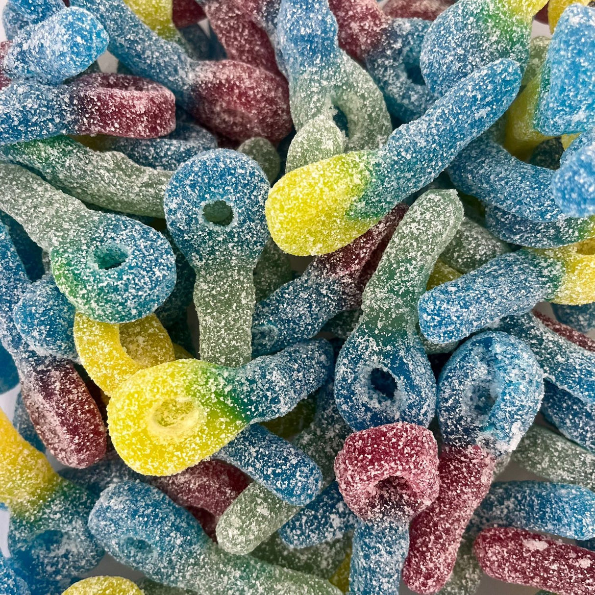 Bonbons acidulés à la langue bleue
