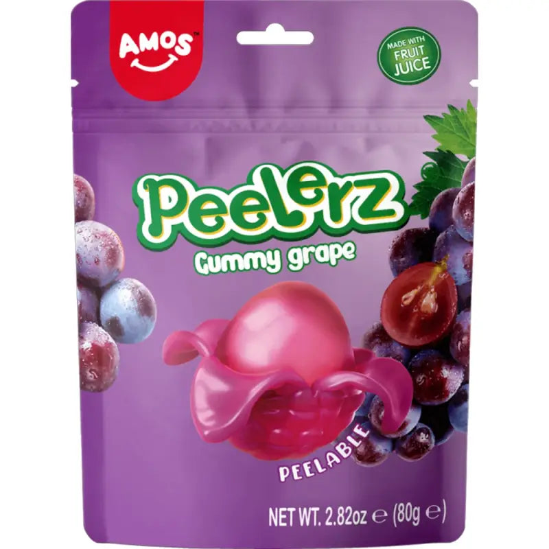Bonbons gélifiés au raisin Amos Peelerz 80 g