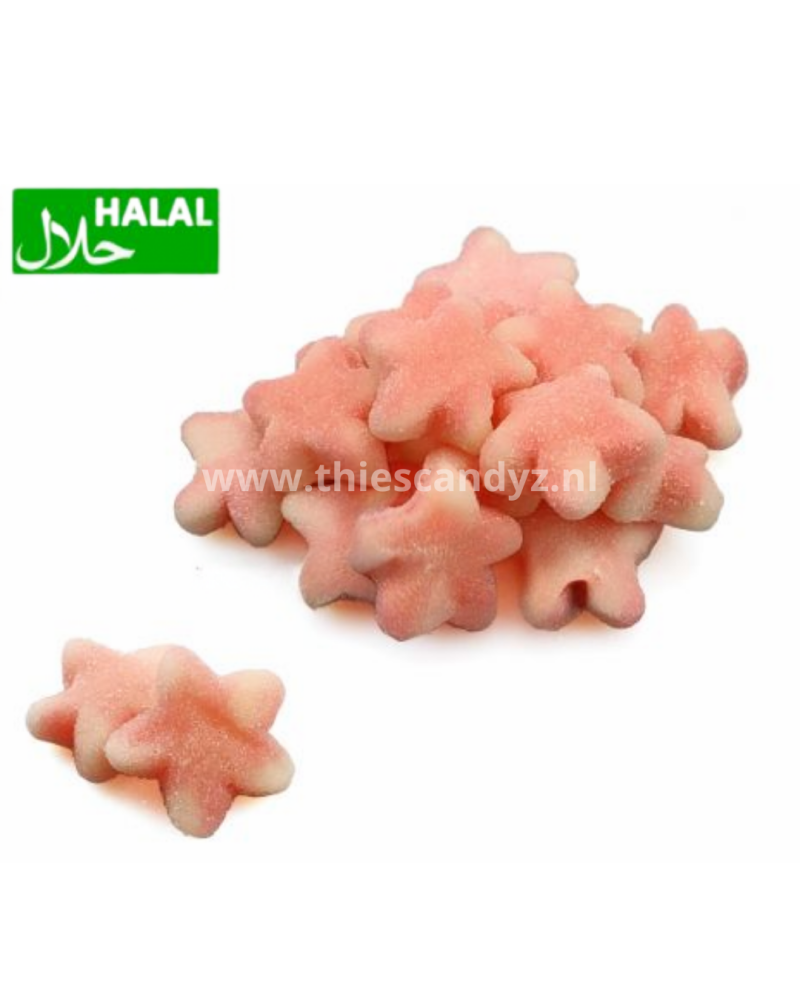 Étoiles roses torsadées