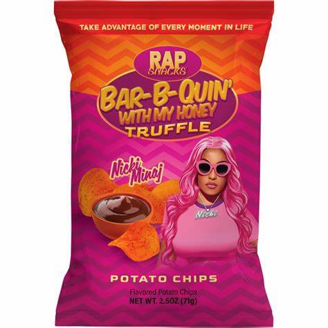 RAP SNACKS NICKI MINAJ BAR-B-QUIN MIEL TRUFEL 12x71g À consommer de préférence avant 09-2025