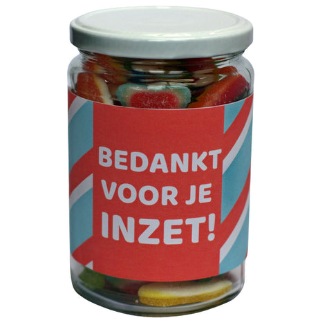 Snoeppot bedankt voor je inzet