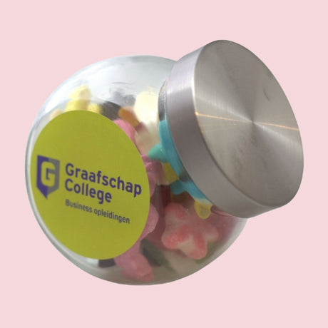 Zakelijk snoep cadeaupot met jouw bedrijfslogo