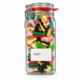 Gevulde Snoeppot met Logo – Vierkante Weckpot 1,54L