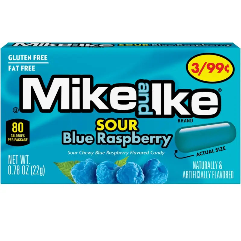 Mike and Ike Sour Blue Raspberry 22g - Thiescandyz